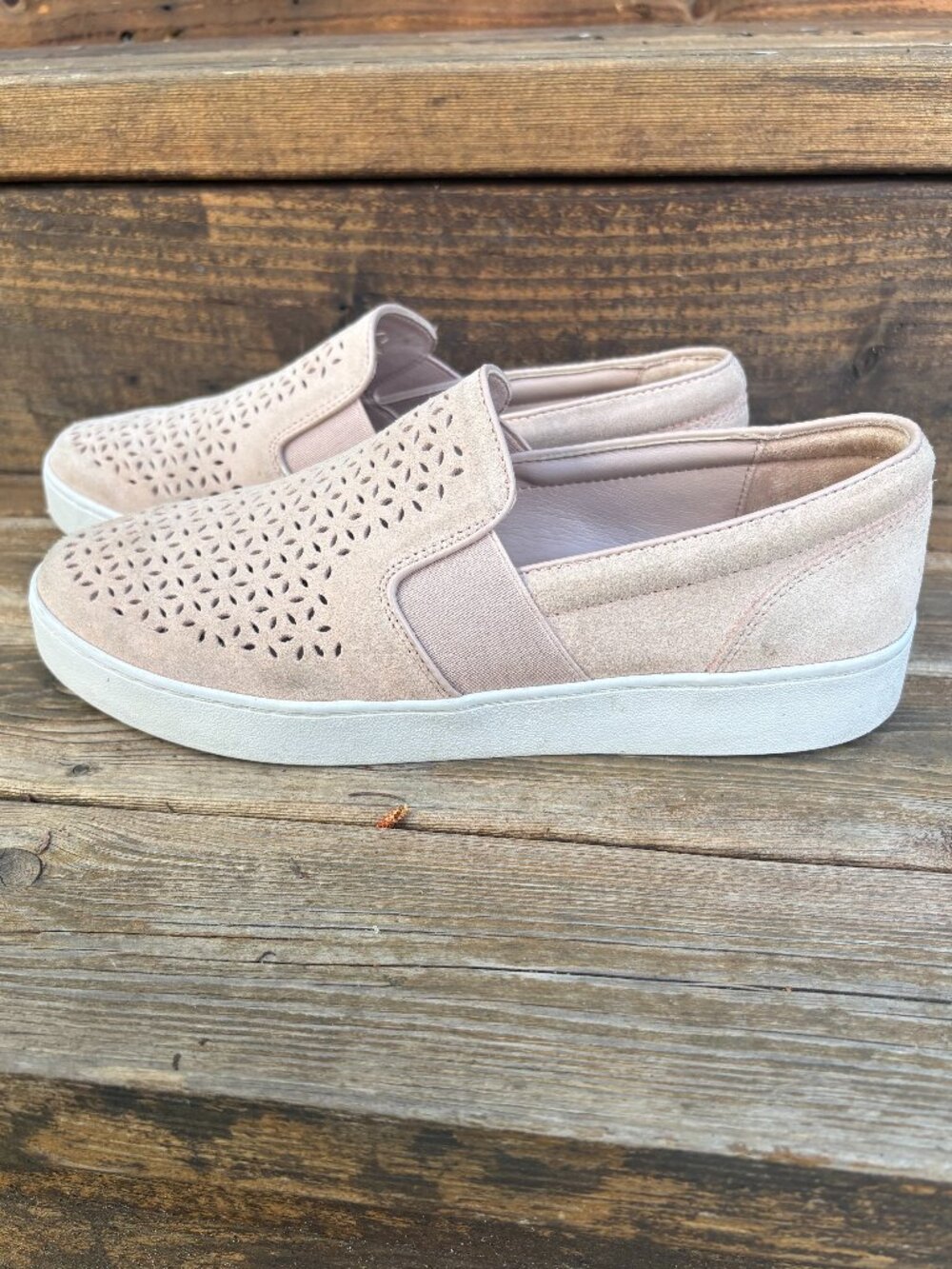 Women's Slip-On Perforated Casual Sneakers - Blush